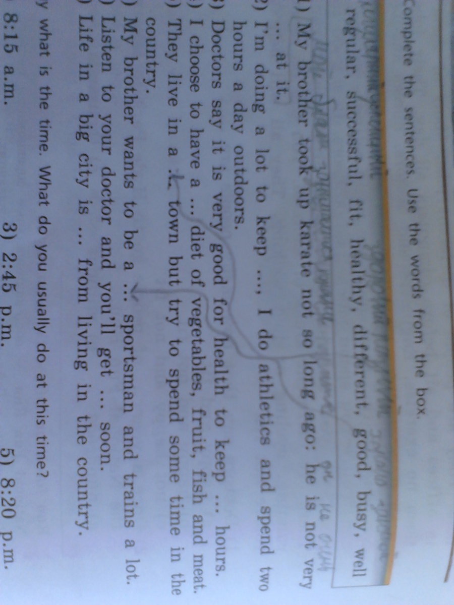 Complete the sentences?